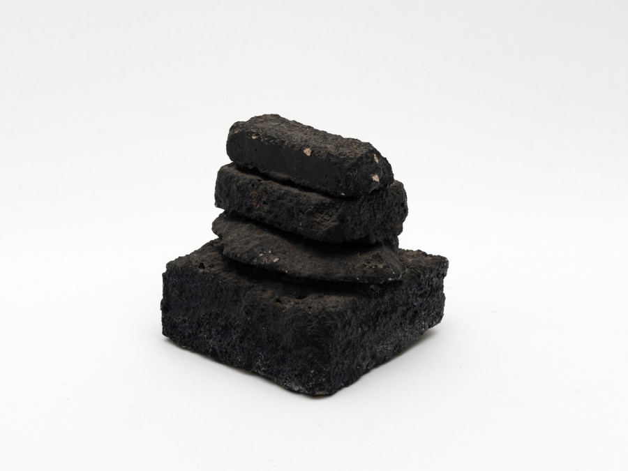 Beverly Buchanan, Untitled (Miniature Architectural Construction), c. 1983, Cast concrete and enamel paint, 7.6 x 7 x 6.4 cm