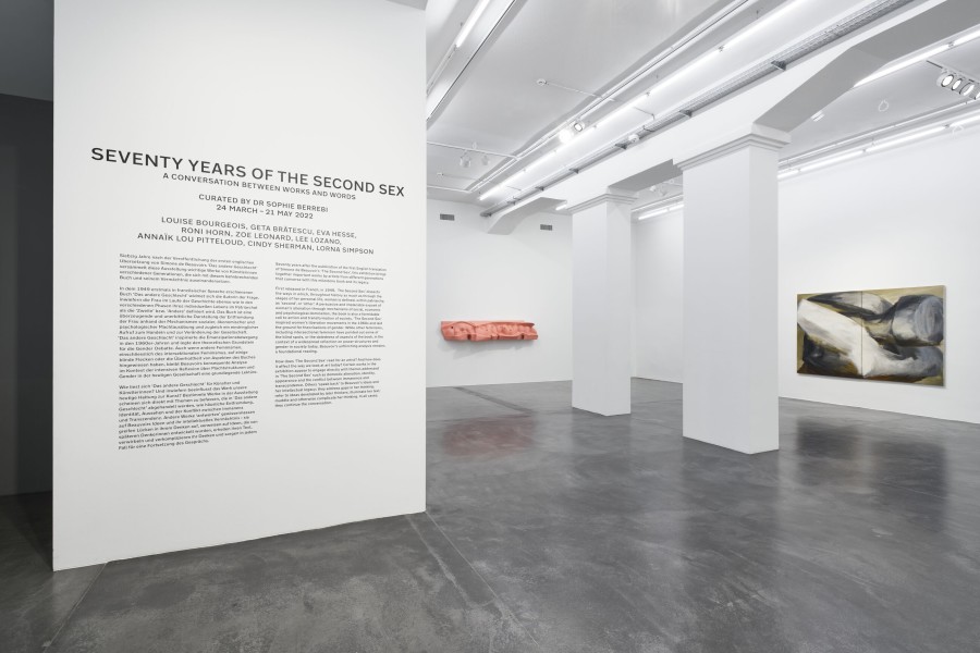 Installation view, ‘Seventy Years of The Second Sex. A Conversation between Works and Words’ curated by Dr. Sophie Berrebi, Hauser & Wirth Zurich, Limmatstrasse, until 21 May 2022 © The artists and estates. Courtesy the artists and estates. Photo: Jon Etter