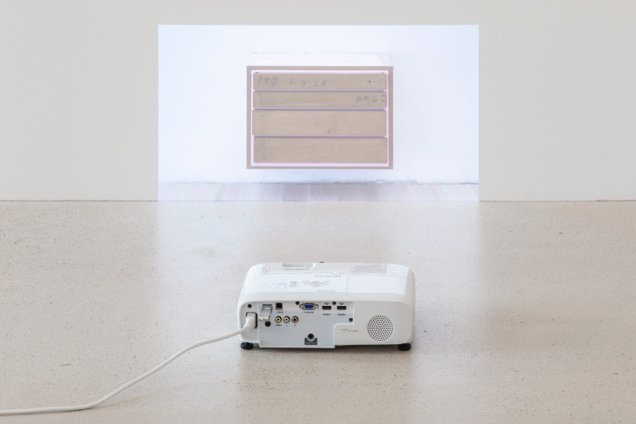 Gilles Jacot, Sorted, projected, 2025, beamer, media-player, 38 x 65cm