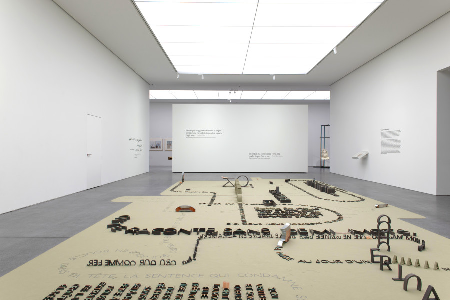 Exhibition view, How Language Invents the World, Museum of Fine Arts Chur, 2024.