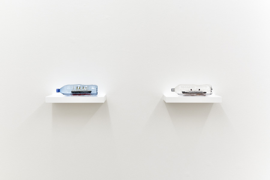 Exhibition view, Jorge Macchi, Drift Bottles, Galerie Peter Kilchmann, 2020.