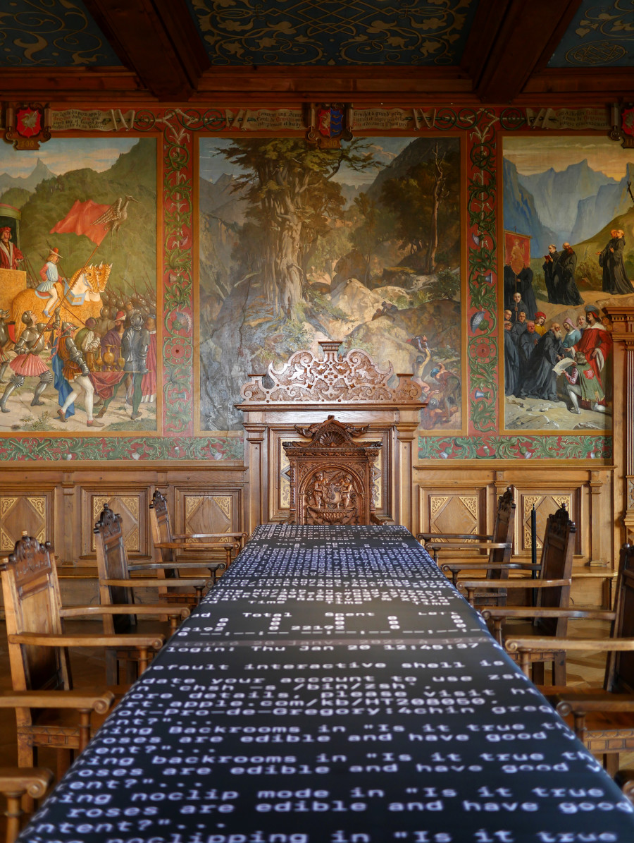 Grégory Sugnaux, vue d’exposition. © Courtoisie de l’artiste, photo. Château de Gruyères