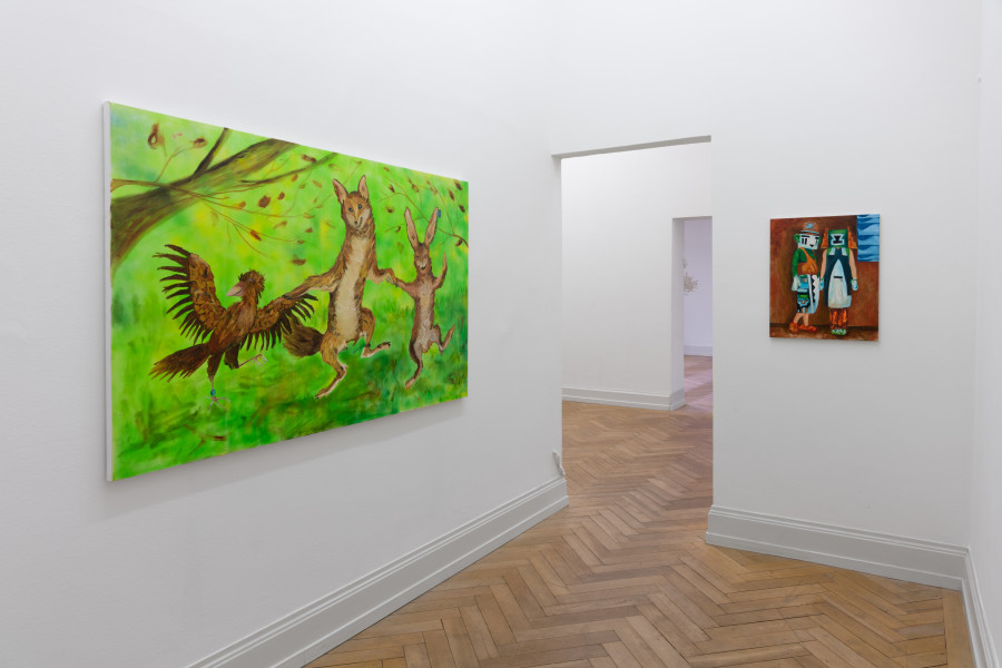Coniunctio, installation view: Noemi Pfister, L’attimo Fugace, 2022 and Ommagio a Sophie Taeuber-Arp, 2023, Kunsthalle Palazzo 2023, photo: Jennifer Merlyn Scherler