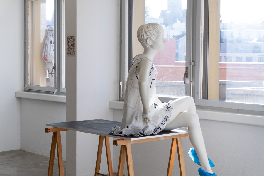 Exhibition view, Mix, Saehan Parc and Thilda Bourqui, Halmet, Zürich, 2026. Photo credit: WALENTINA