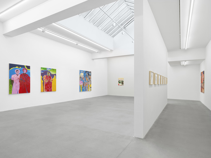 Installation view, Chemu Ng'ok, Echoes, Galerie Eva Presenhuber, Waldmannstrasse, Zurich, 2024 © Chemu Ng'ok. Courtesy the artist and Galerie Eva Presenhuber, Zurich / Vienna. Photo: Stefan Altenburger Photography, Zürich