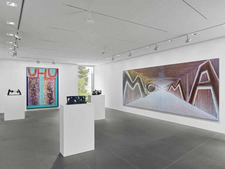 St. Moritz, Galerie Andrea Caratsch, Dokoupil – Corporations & Products, 18.7. – 3.9.2022, installation view.