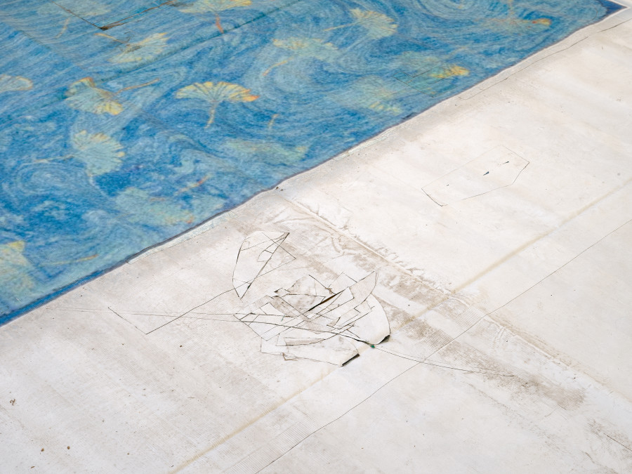 Olga Balema, Computer (2021), detail view, The bizarre space of complex numbers, Kunsthalle Friart Fribourg, 2025. Photo: Cedric Mussano