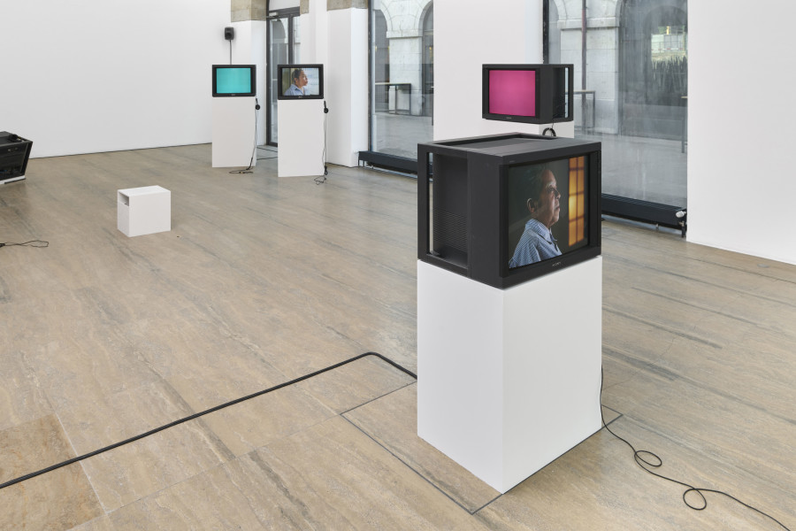 Exhibition view, Saga — Mythologie du départ
, Noha Mokhtar & Sahar Suliman, Halle Nord, Geneva, 2025. Photo credit: © Thomas Maisonnasse / Halle Nord, 2025