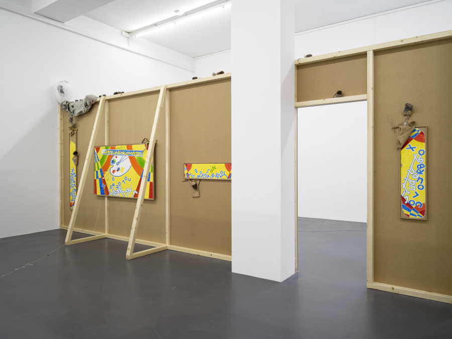 Installation view, Min Yoon, Perspectives + ing, Galerie Francesca Pia, Zurich, 2024 Photo: Cedric Mussano