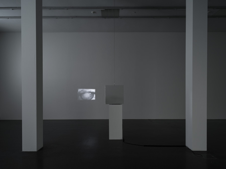 Installation view, Philippe Decrauzat, No Journey Ends, Galerie Francesca Pia, Zurich, 2022. Photo: Cedric Mussano