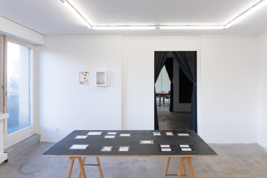 Exhibition view, Mix, Saehan Parc and Thilda Bourqui, Halmet, Zürich, 2026. Photo credit: WALENTINA