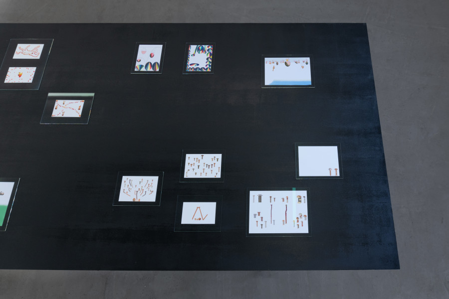 Exhibition view, Mix, Saehan Parc and Thilda Bourqui, Halmet, Zürich, 2026. Photo credit: WALENTINA