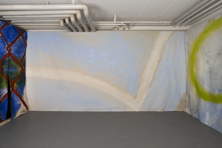 Light Sleeper, 2022, Acrylic and pigment on canvas, 215 × 240 cm / 84.65 × 94.49 in
