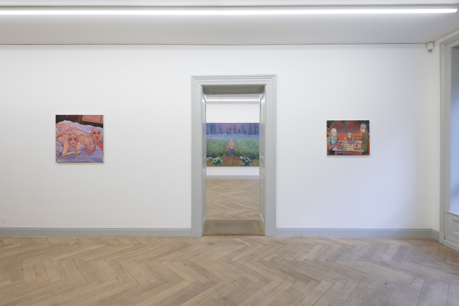 Installation view, Andriu Deplazes, Nasse Augen, Galerie Peter Kilchmann, 2025.