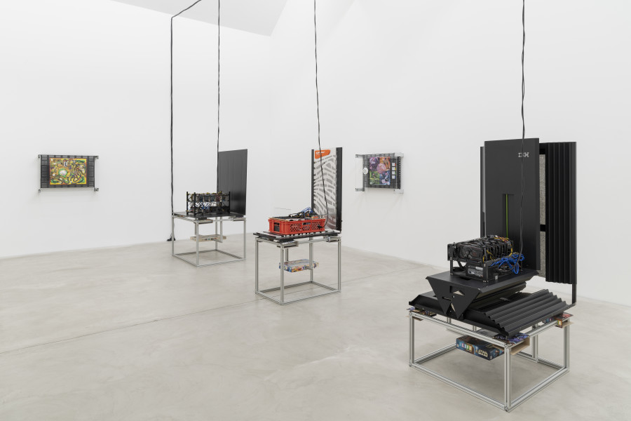Installation view, Simon Denny, World out of Joint, 9 Installations, Kunst Museum Winterthur, 2022.