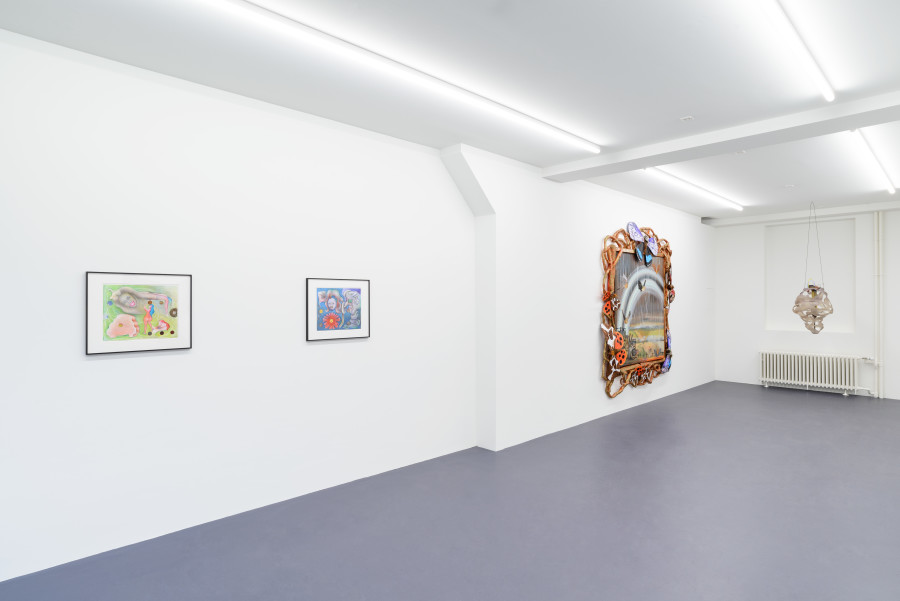 Exhibition view, Symmetrical Space Pops, Galerie Gregor Staiger, 2024. Photography/ Courtesy Galerie Gregor Staiger, Zurich.