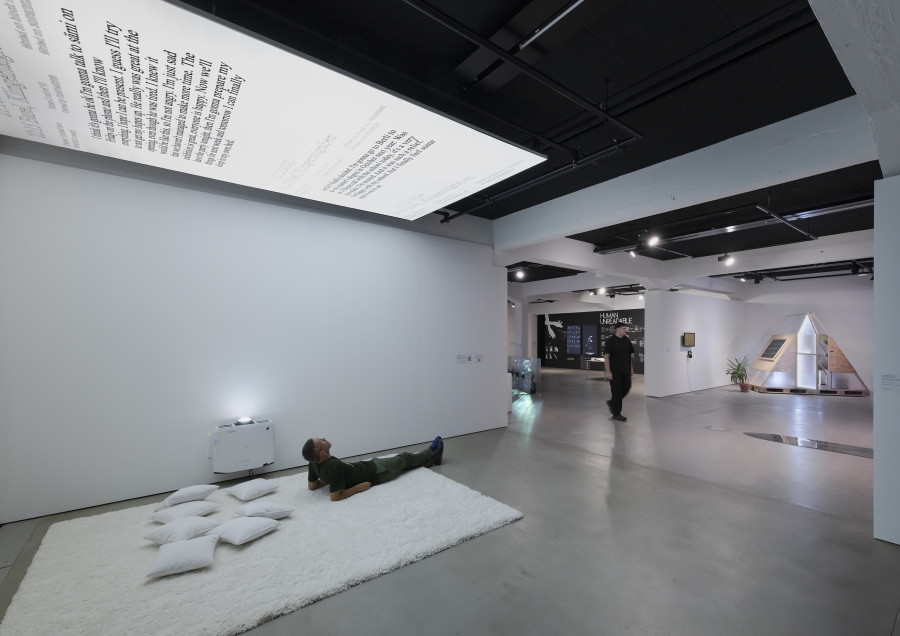 Exhibition view «Collective Worldbuilding – Art in the Metaverse», 2023, HEK, Photo: Franz Wamhof