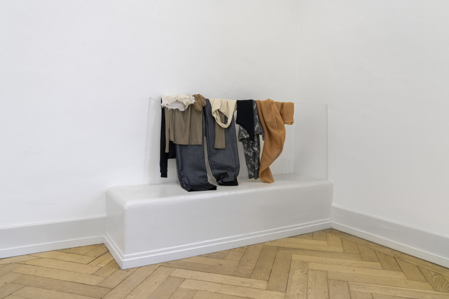 Regionale 24, installation view, room 4, Florine Leoni and Cristina Wirth, Notes from the dreaming Caracal – The Costumes, 2023, Photo: Nina Rieben.