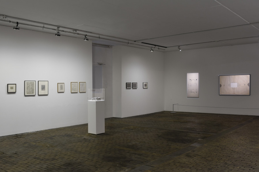 Exhibition view of Scrivere Disegnando. When Language Seeks Its Other at Centre d’Art Contemporain Genève (January 29-May 3, 2020). © Centre d’Art Contemporain Genève. Photo: Mathilda Olmi