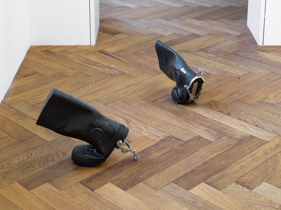 Oz Oderbolz, These Boots Are Made For Walkin’, installation view Stadtgalerie Bern, 2025. Photography: Cedric Mussano. Copyright and courtesy of the artists and Stadtgalerie, Bern