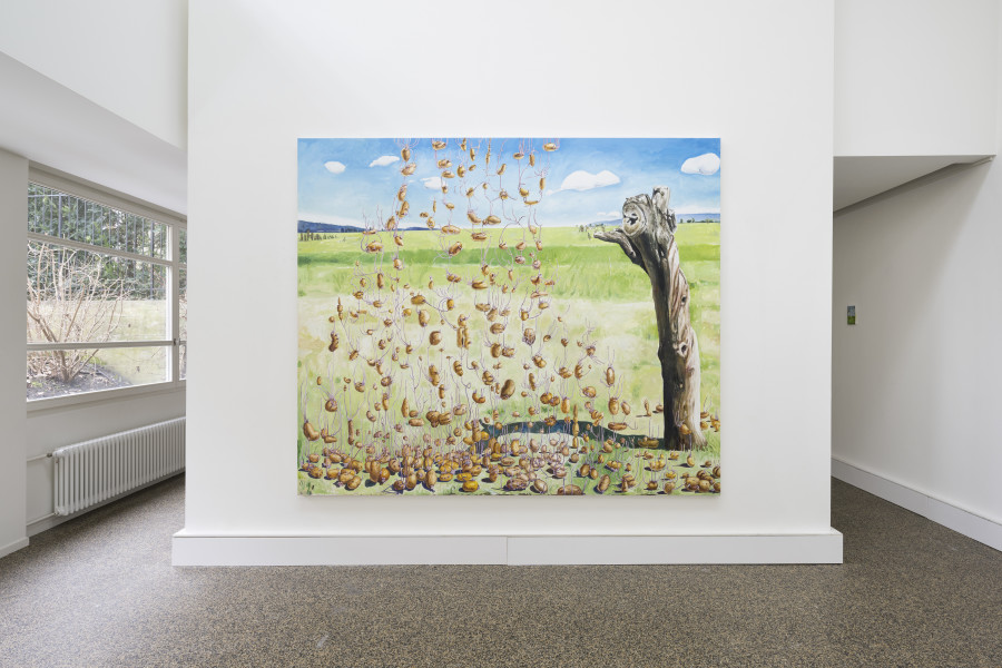 Patates et stolons, 2023, Oil on canvas, 220 x 260 cm