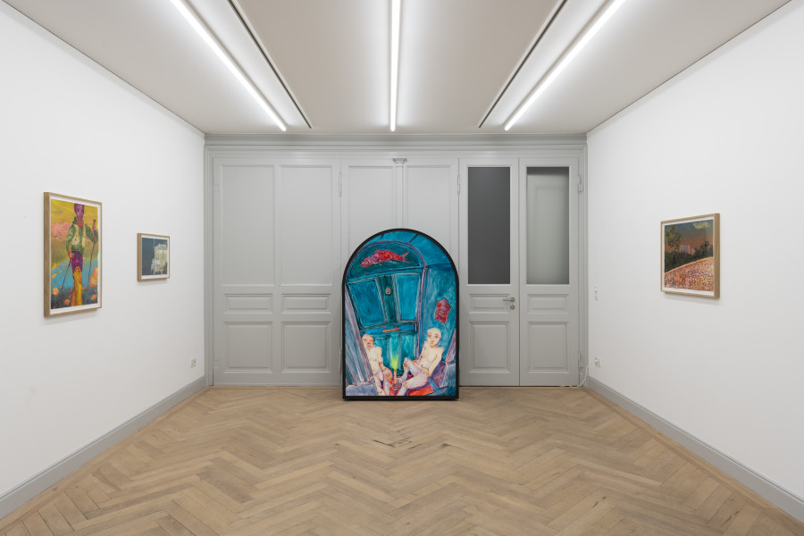 Installation view, Andriu Deplazes, Nasse Augen, Galerie Peter Kilchmann, 2025.