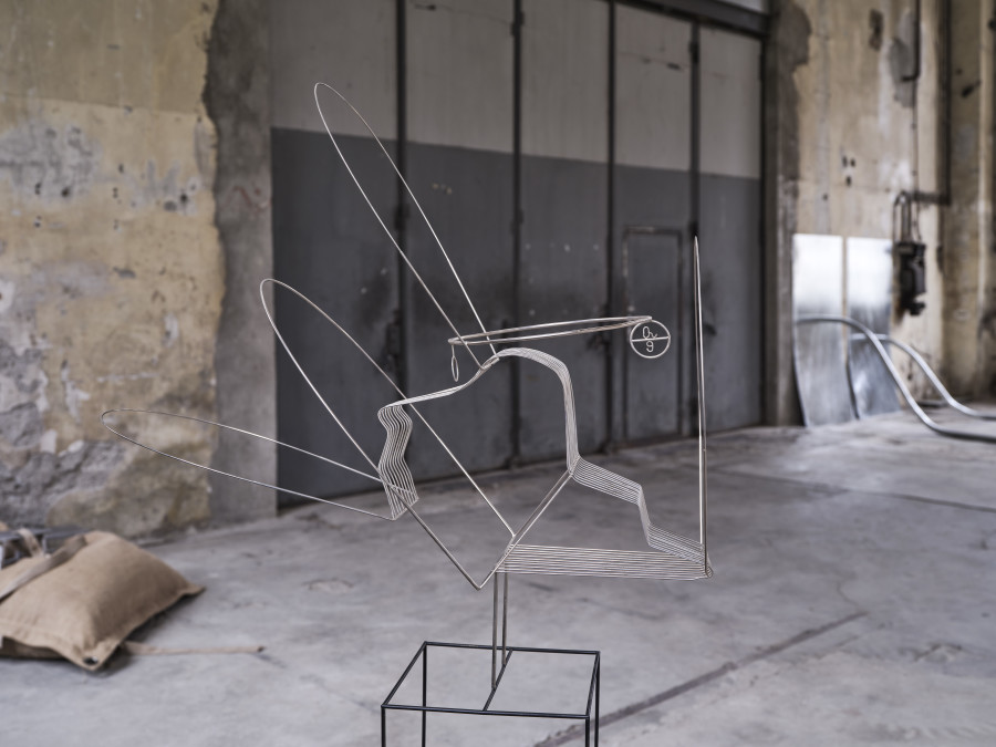 Constantin Luser “Schallmaurerei” (2021), installation view “Here and Now. Vienna Sculpture 2022“, Kunstraum Dornbirn, Photo Günter Richard Wett.