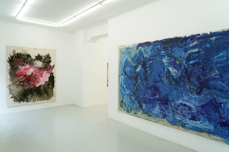 Exhibition view, Eleni Gkinosati, New Paintings, Lullin + Ferrari, 2024.