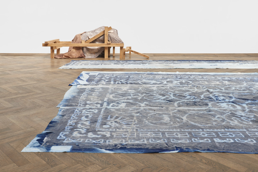 Dala Nasser, MCCCLXXXVI, 2025, detail, in: Dala Nasser, Xíloma. MCCCLXXXVI, Kunsthalle Basel, 2025, photo: Philipp Hänger / Kunsthalle Basel