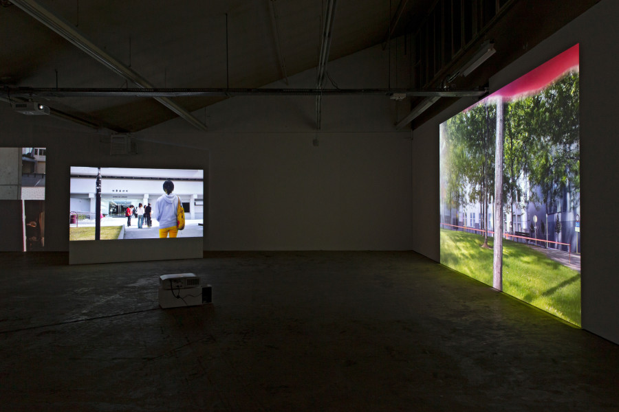 Christoph Oertli, Campus, 2013 / Timeline, 2014. Courtesy the artist. Installation view Kunsthaus Baselland 2020. Photo: Gina Folly