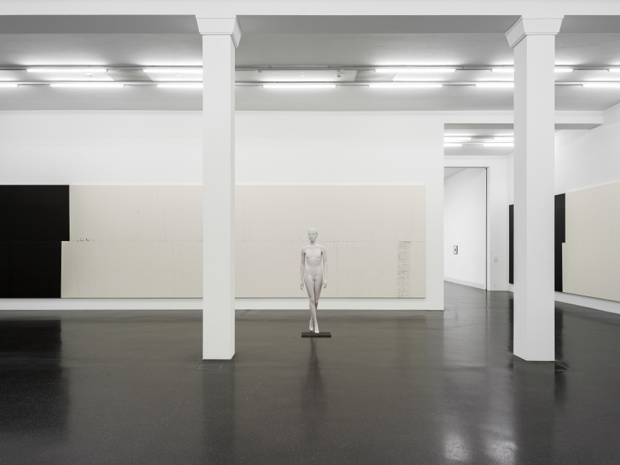 Installation view, Alvin Baltrop, Wade Guyton, Heimo Zobernig, Galerie Francesca Pia, Zurich, 2022. Photo: Cedric Mussano