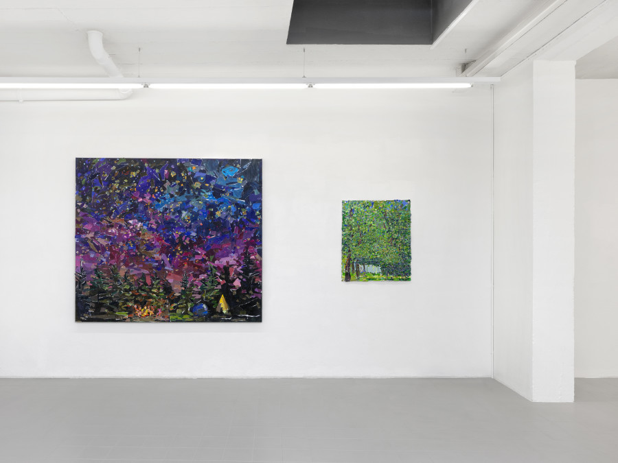Exhibition view, Todd Bienvenu, Date with the night, Galerie Sébastien Bertrand, Geneva, 2025. Photo credit: Annik Wetter, Courtesy the artist and Galerie Sébastien Bertrand