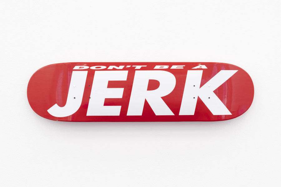 Barbara Kruger, Don't Be A Jerk, 2017. Photo: Kunst Halle Sankt Gallen, E. Sommer. Courtesy: the artist.