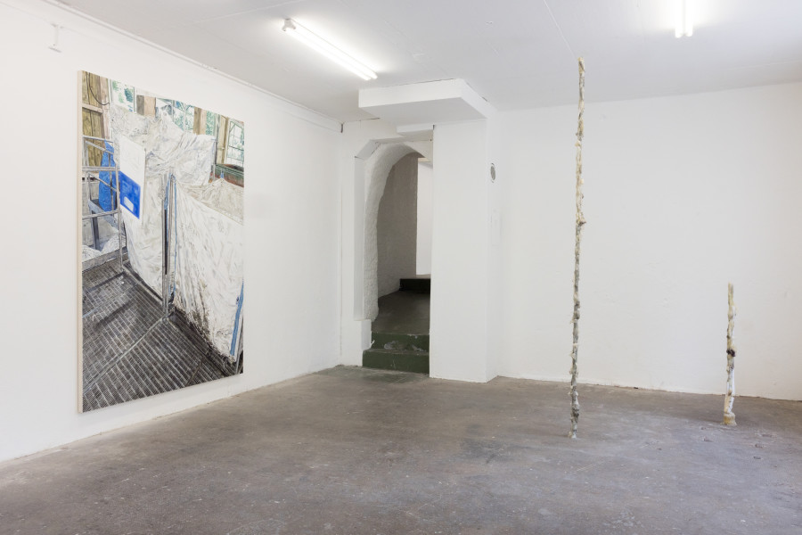Exhibition view « monday’s ghost » at WallStreet, Fribourg, 2025 / Photo: Julie Folly / Courtesy: the artists and WallStreet