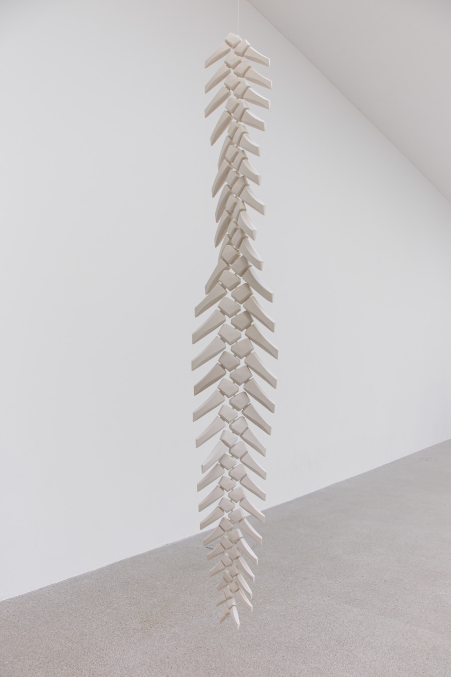 Vanessa Billy, Fishbones (Flax), 2021, Biodegradable plastic (Flax), 300 x 42 x 5 cm, Courtesy the artist / photo: Lia Wagner