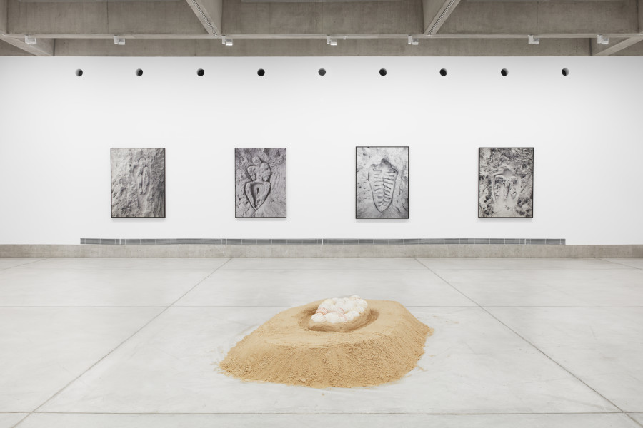 Exhibition view, Ana Mendieta, Search for origins, Musée des beaux-arts de La Chaux-de-Fonds, 2024. © Musée des beaux-arts La Chaux-de-Fonds. Photography : Gaspard Gigon. © 2024 The Estate of Ana Mendieta Collection, LLC. Courtesy Galerie Lelong & Co. / Licensed by ProLitteris