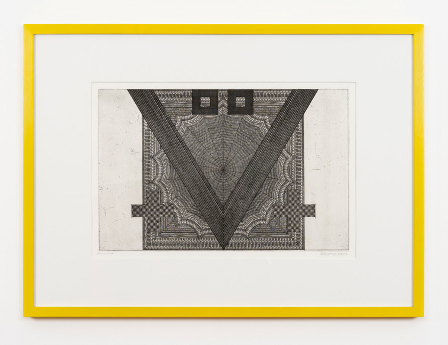 Johannes Gachnang - Architektur I, 1972, etching, framed. ©2024 suns.works and the artists. Photography: Claude Barrault