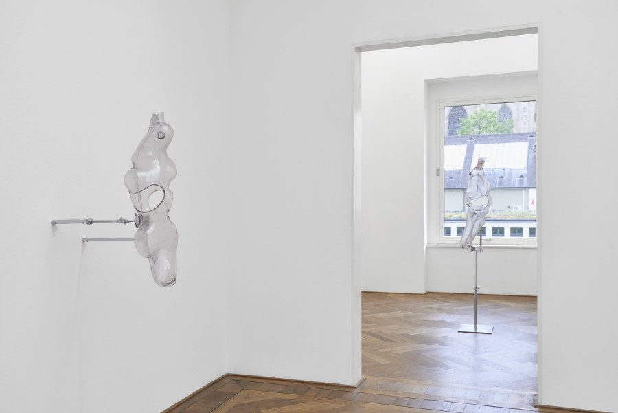 Exhibition view, Berenice Olmedo, Hic et Nunc, Kunsthalle Basel, 2022. Photo: Philipp Hänger / Kunsthalle Basel. All works courtesy the artist and Jan Kaps, Cologne