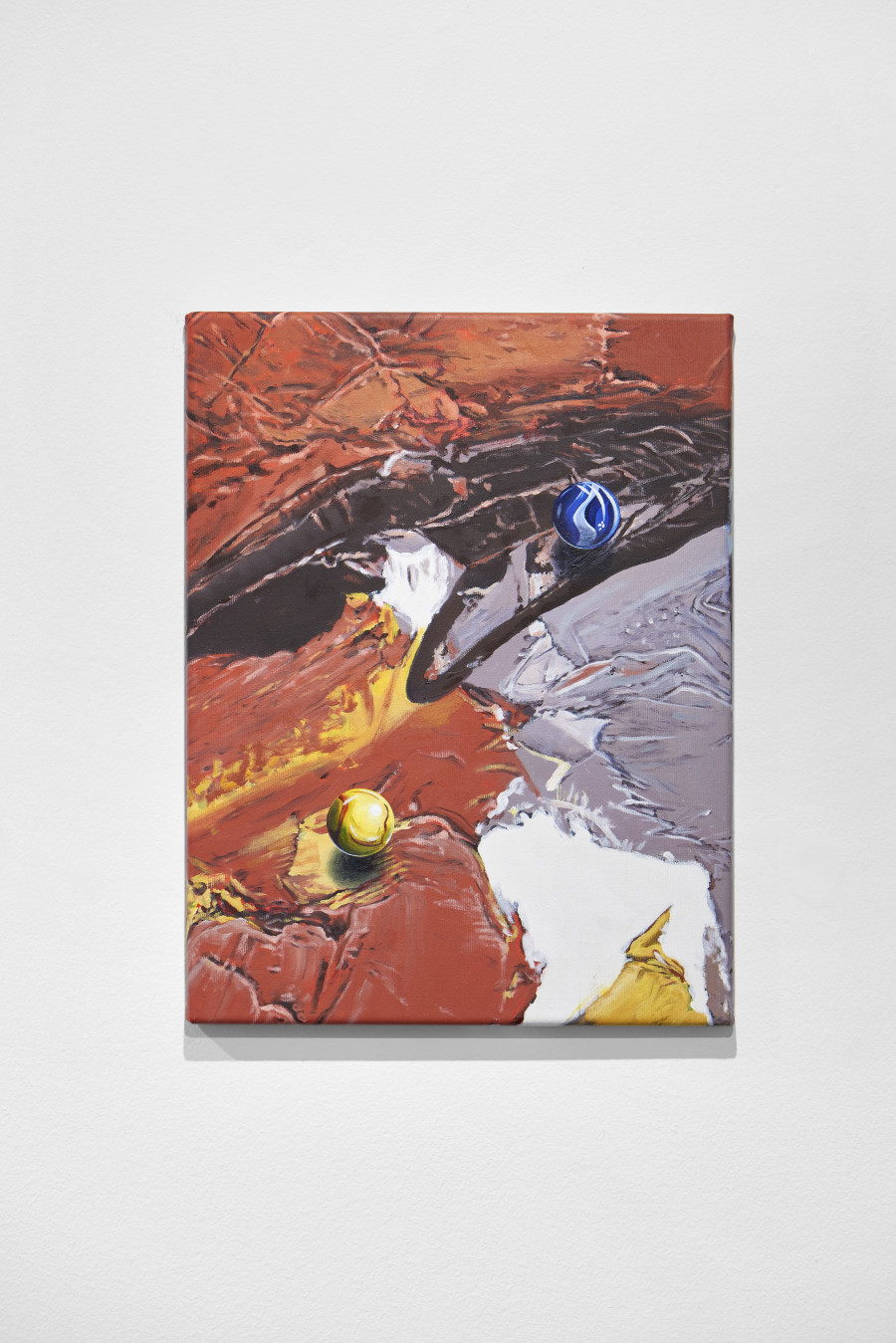Mathieu Dafflon, Ester’s marbles, 2022. Oil on canvas, 42 x 32 cm, (Ref. DAF010205). Photo: by Philipp Hänger
