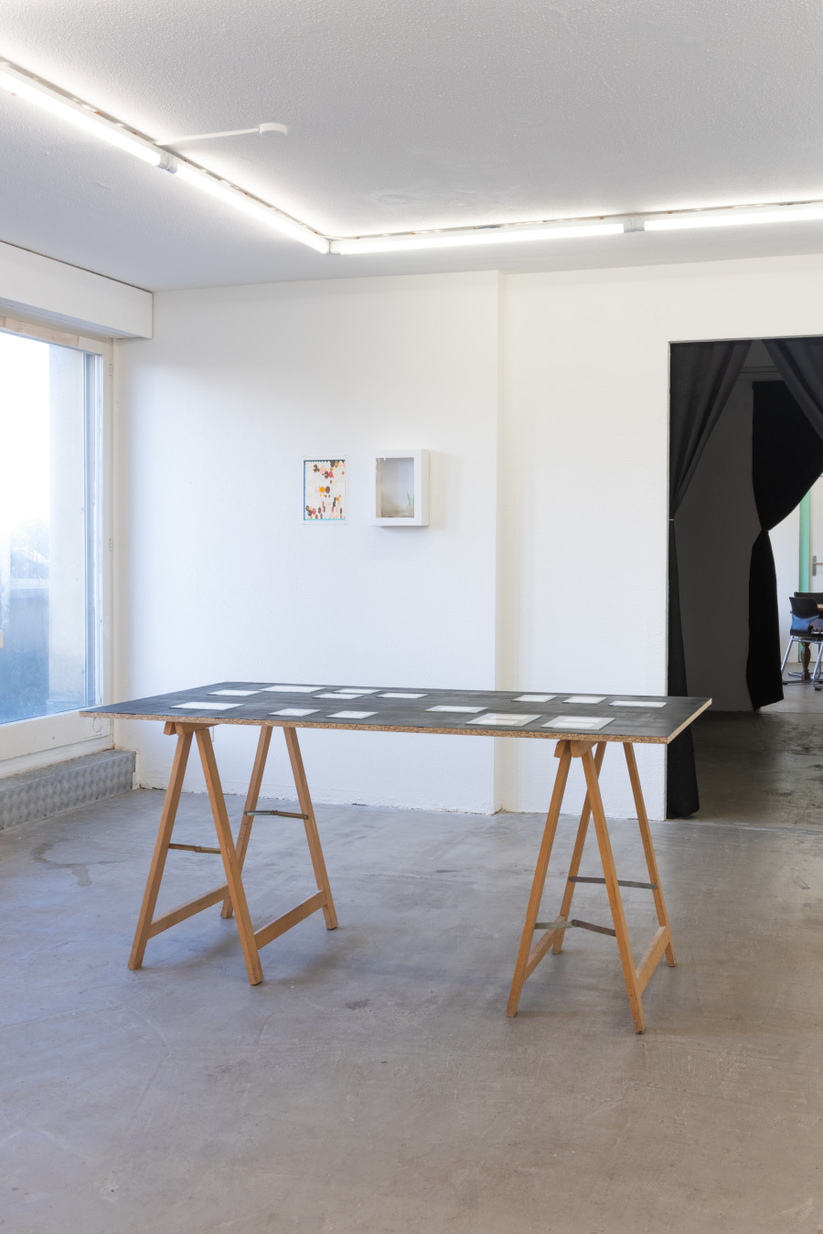 Exhibition view, Mix, Saehan Parc and Thilda Bourqui, Halmet, Zürich, 2026. Photo credit: WALENTINA