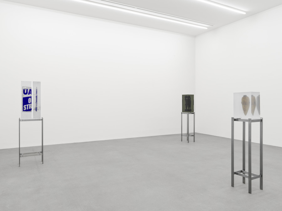 Installation view, Matthew Angelo Harrison, American Ghost, Galerie Eva Presenhuber, Waldmannstrasse, Zurich, 2024. © Matthew Angelo Harrison. Courtesy the artist and Galerie Eva Presenhuber, Zurich / Vienna. Photo: Stefan Altenburger Photography, Zürich