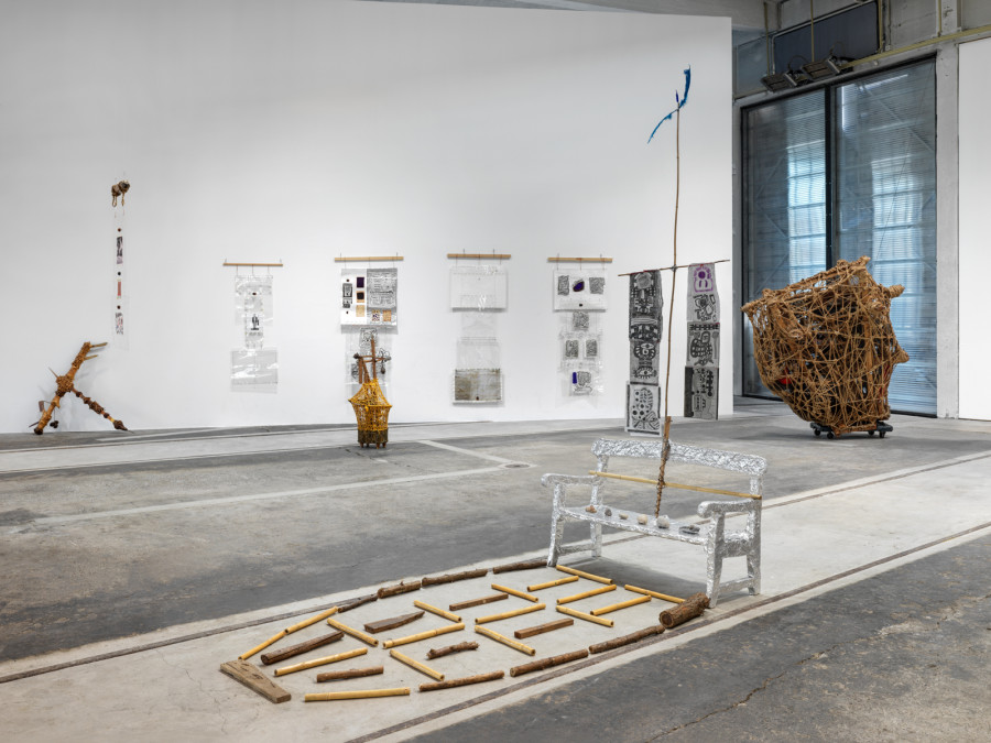 Arthur Simms – Chair With My Hair, installation view LOK by Kunstmuseum St.Gallen, Photo: Stefan Altenburger