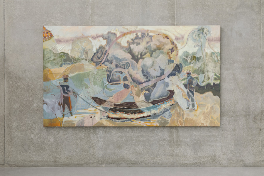 Michael Armitage, Lacuna, 2017, Installation view third floor Kunsthaus Bregenz, 2023. Photo: Markus Tretter. Courtesy of the artist and Private Collection. © Michael Armitage, Kunsthaus Bregenz