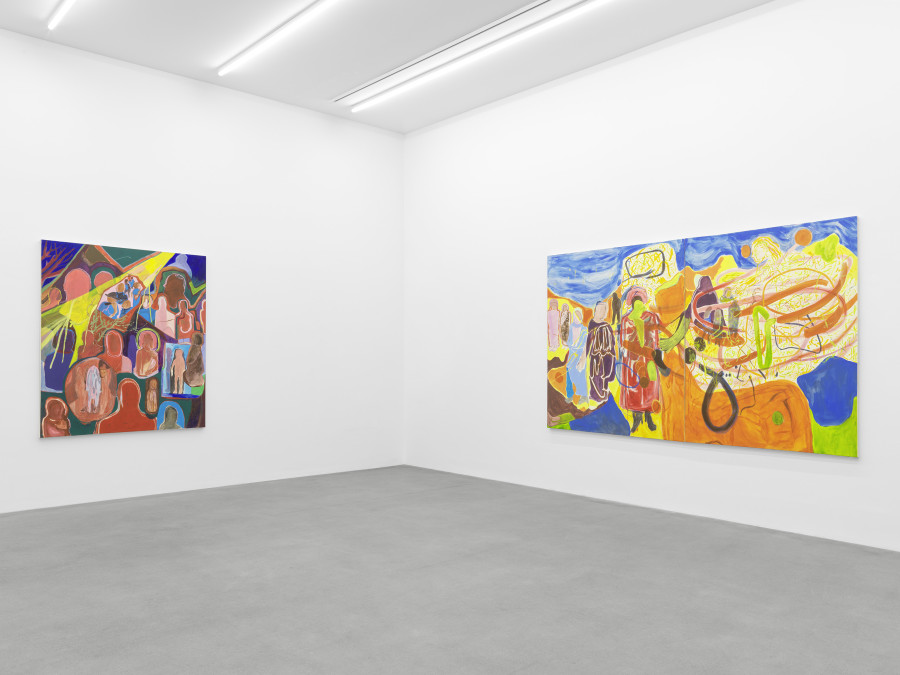 Installation view, Chemu Ng'ok, Echoes, Galerie Eva Presenhuber, Waldmannstrasse, Zurich, 2024 © Chemu Ng'ok. Courtesy the artist and Galerie Eva Presenhuber, Zurich / Vienna. Photo: Stefan Altenburger Photography, Zürich