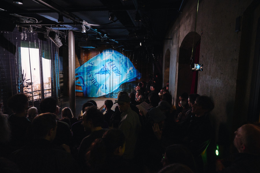 Tarren Johnson & Joel Cocks, “SHELL NOTE VERLIEBT,” performance at the opening of the exhibition “Su- zanne Perrottet. After Dada, After Dance,” Cabaret Voltaire, December 18, 2025. Photo: Romain Mader. Courtesy: Suzanne Perrottet, Walter Schwabe / Fotostiftung Schweiz, Luise Schwabe / ProLitteris, Niklaus Stauss, Johann Adam Meisenbach, Tarren Johnson & Joel Cocks, Elaine Mitchener, New Kyd, Thibault Lac.