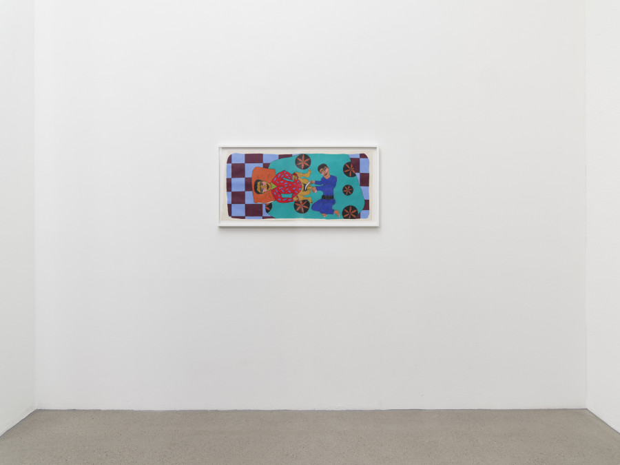 Exhibition view, Soufiane Ababri, if I had to put a title here it would be my epitaph, flatmarkus, Zürich, 2025. Photo credit: Felix Jungo. Courtesy of the artist, Dittrich-Schlechtriem and flatmarkus