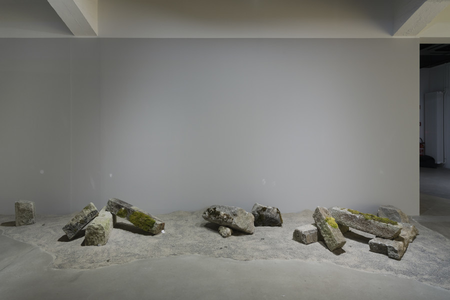 Martin Wöllenstein, scenography «New Rituals [for the End of the World]», 2026, HEK, photo: Franz Wamhof