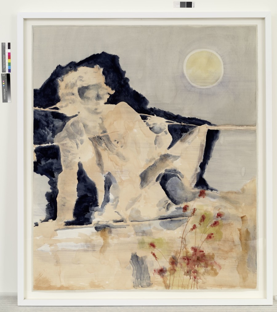 Giovanni Giacometti (1868–1933), Wasserträgerin, um 1905, Bleistift auf Papier, 27,5 x 20 cm, Kunstmuseum Solothurn, Schenkung Bruno und Odette Giacometti, 2006