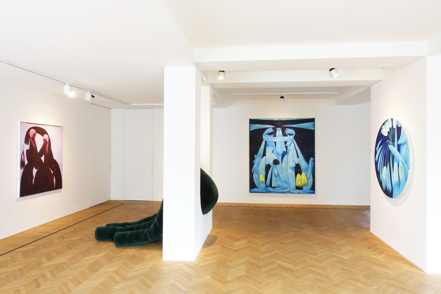Installation shots of "Our Humans" with works by Tahnee Lonsdale, exhibited at Galerie Fabian Lang, Zurich, (10.11.2022-29.01.2023). Credit: Courtesy of the artist and Galerie Fabian Lang. Copyright: © Fabian Lang
