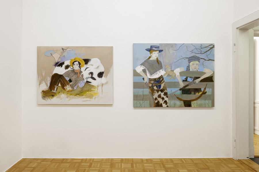 Exhibition view, Kühe und Pferde, Galerie Oskar Weiss, Zürich, 2025-2026. Photo credit: Gina Folly
